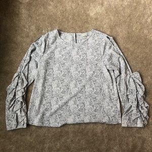 Women’s Black and White Spotted Blouse